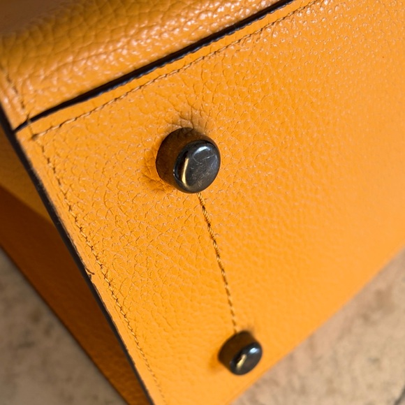 Coach Mustard Yellow Leather Charlie Carryall Bag - Picture 13 of 13